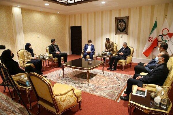 بدرالذیاب با وزیر ورزش و رئیس کمیته ملی المپیک ایران ملاقات کرد